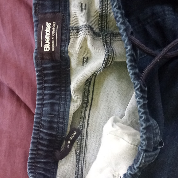 Denim joggers. Comfy, broken in. - Picture 2 of 2
